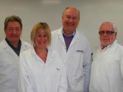 Pictured: (l-r) Keith Fisher, Pamela Brook, Graham Yandell and Andrew Garvey had the job of judging over 430 products entered in the Meat Management Awards last year.