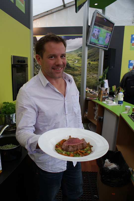 Matt Tebbutt with his Welsh Lamb dish.