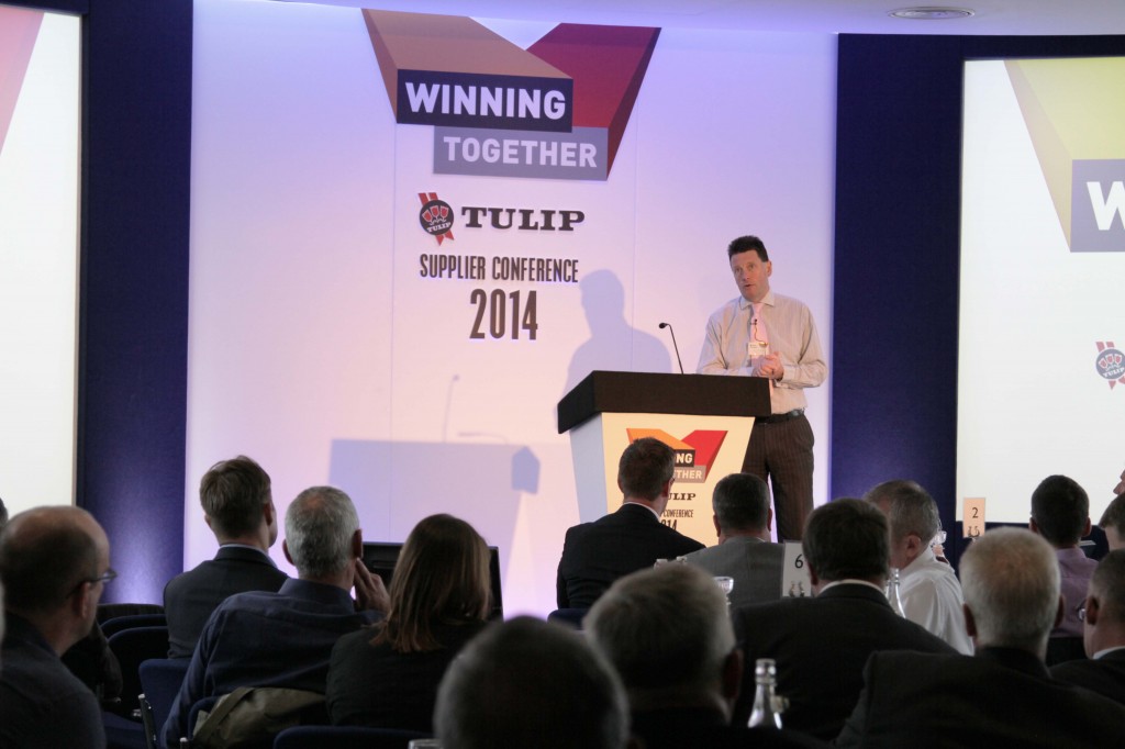 Tulip's CEO Chris Thomas addresses delegates at the company's ‘Winning Together' conference.