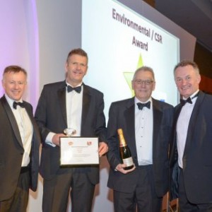 Representatives from Moy Park receiving their Environmental Award at the KFC Supplier Awards.