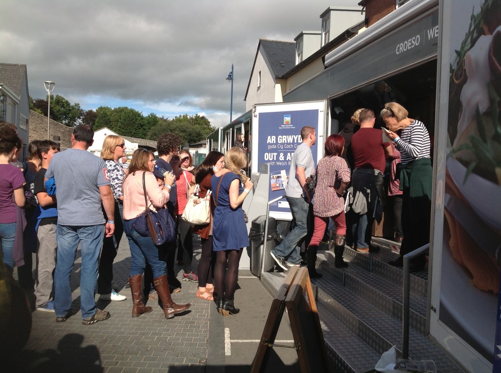 The Welsh Red Meat Roadshow in action at Abergavenny Food Festival. 