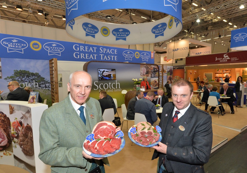 Uel Morton (left), chief executive of QMS, pictured with Jim Mclaren, chairman of QMS, at Anuga in Cologne earlier this week.