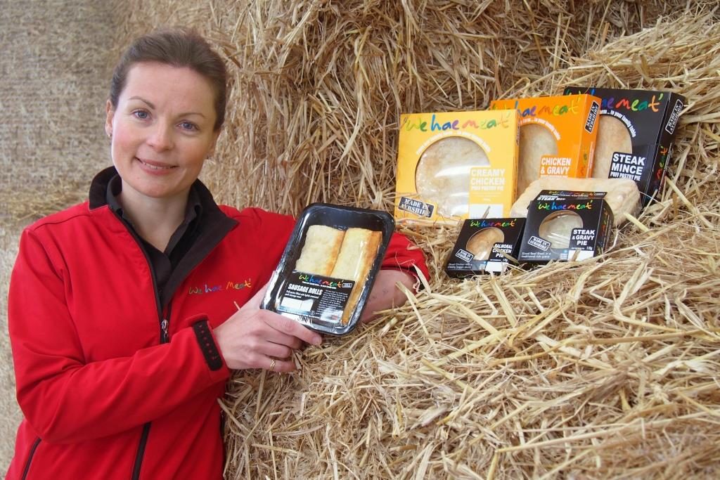 Carlyn Paton of We hae meat showcases a selection of her company's products that will now be available in Co-op stores following the £750K expansion deal.