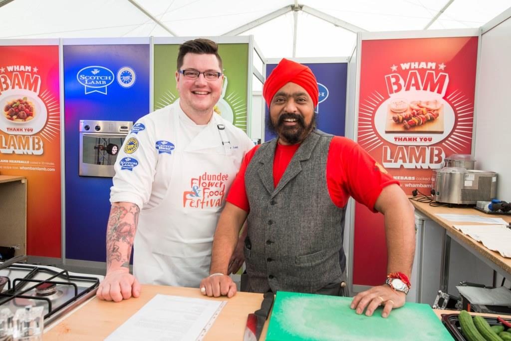 Chefs Jamie Scott and Tony Singh will be cooking Scotch Lamb dishes at this year’s Dundee Food and Flower Festival.