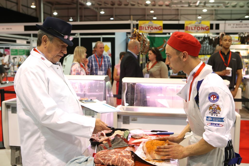 IoM chief executive Keith Fisher is pleased to be involved in Meatup again. Keith is pictured with a young butcher at Meatup 2015.