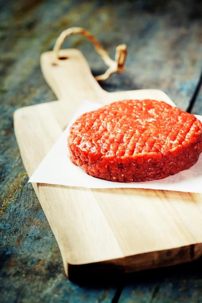 Raw Ground beef meat Burger steak cutlet