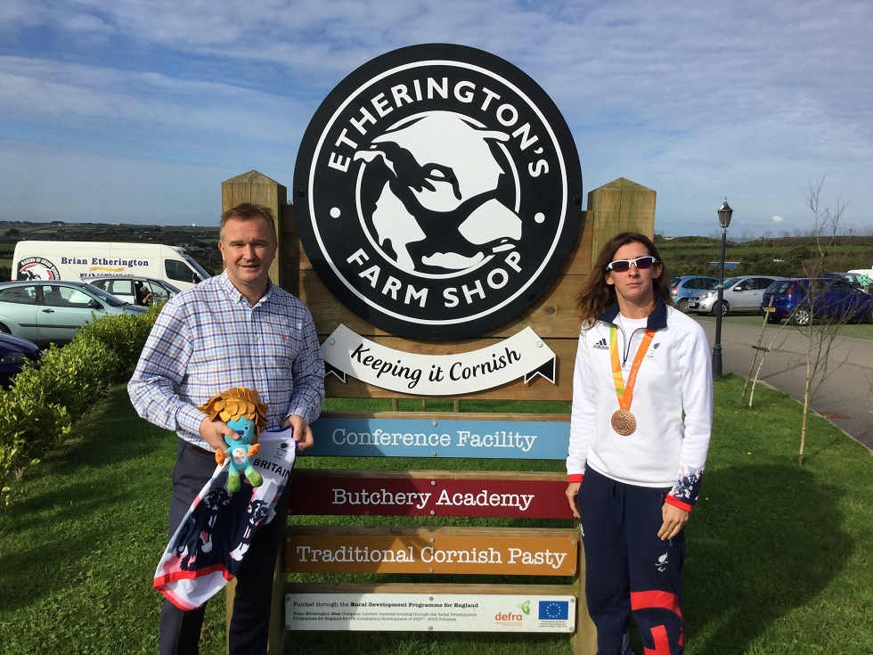 Mark Etherington and Paralympic bronze medallist, Melissa Reid. 