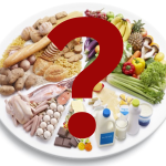 A plate of food with a question mark in the middle, symbolising the confusion caused by the study's findings.