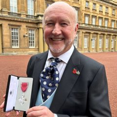 Publisher Graham Yandell receives MBE at Buckingham Palace